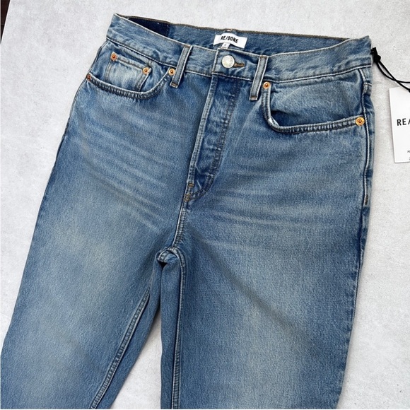 NWT Re/Done + Denim Village 70s Bootcut Jeans | 29 | Medium Fade Vintage Crease - Picture 7 of 14
